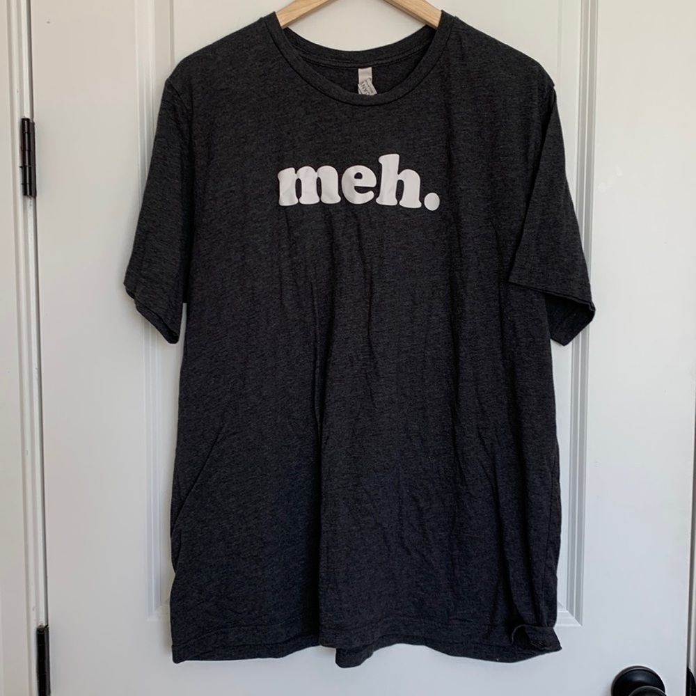 Bella Canvas Men’s “Meh.” T-Shirt Grey 2XL